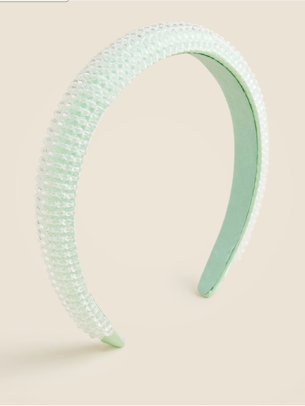 Crewcuts Light Mint Beaded Padded Headband for girls